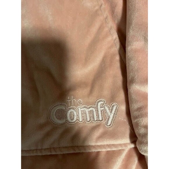 The Comfy Hoodie Blanket Pink Sherpa Lined Oversized Sweatshirt OS Cozycore - Picture 3 of 6